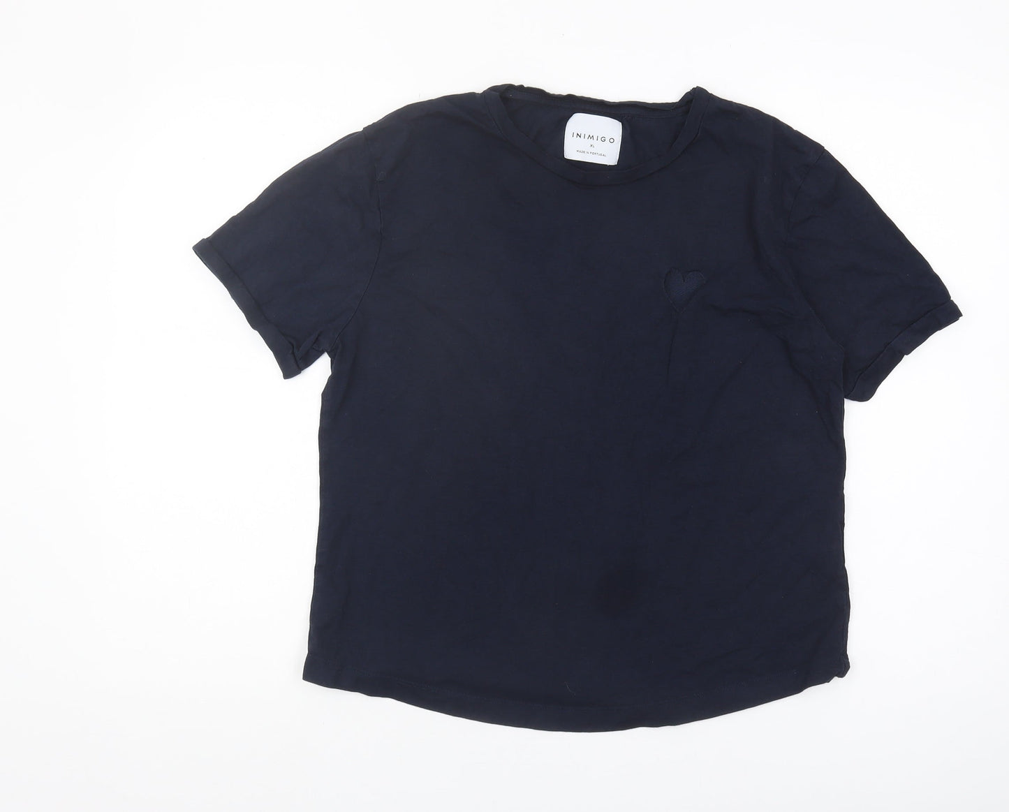 Inimigo Unisex Blue XL Basic T-Shirt, Easy Care