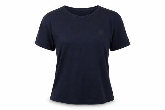 Front view of Inimigo unisex blue xl basic t-shirt, easy care