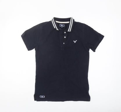 Voi Women's Black Polo Shirt Size 12 - Classic Style