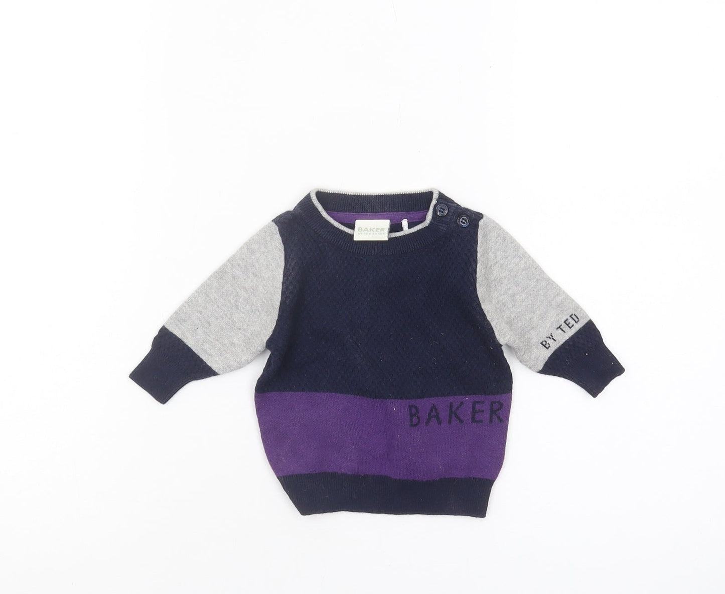 Ted Baker Unisex Multicoloured 0-3 Months Colourblock Jumper
