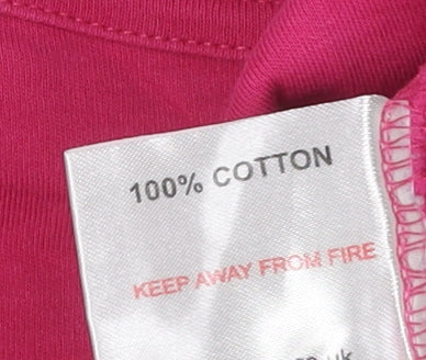 Womens UK Size 18 Isle Pink Basic T-Shirt