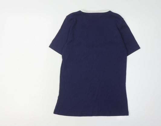 Damart Women's Blue T-Shirt Size 10/12 - Elegant Casual