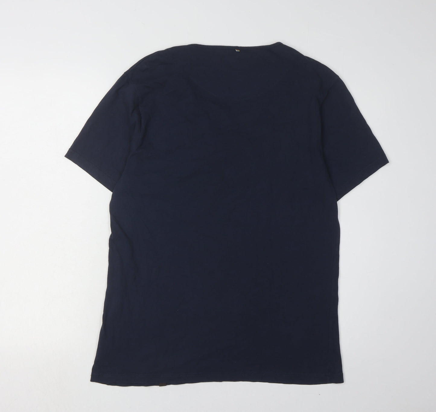 Pretty Green Men's Blue Crew Neck T-Shirt M