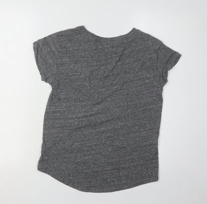 Womens UK Size XS PINK Grey Basic T-Shirt