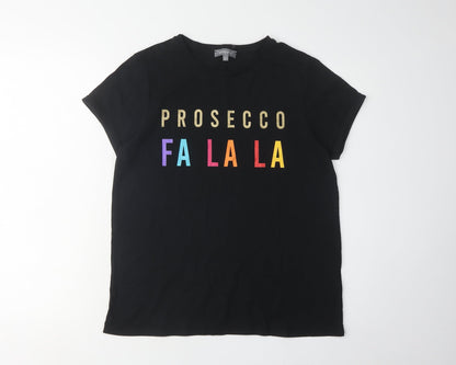 Womens UK Size 12 Principles Black  T-Shirt