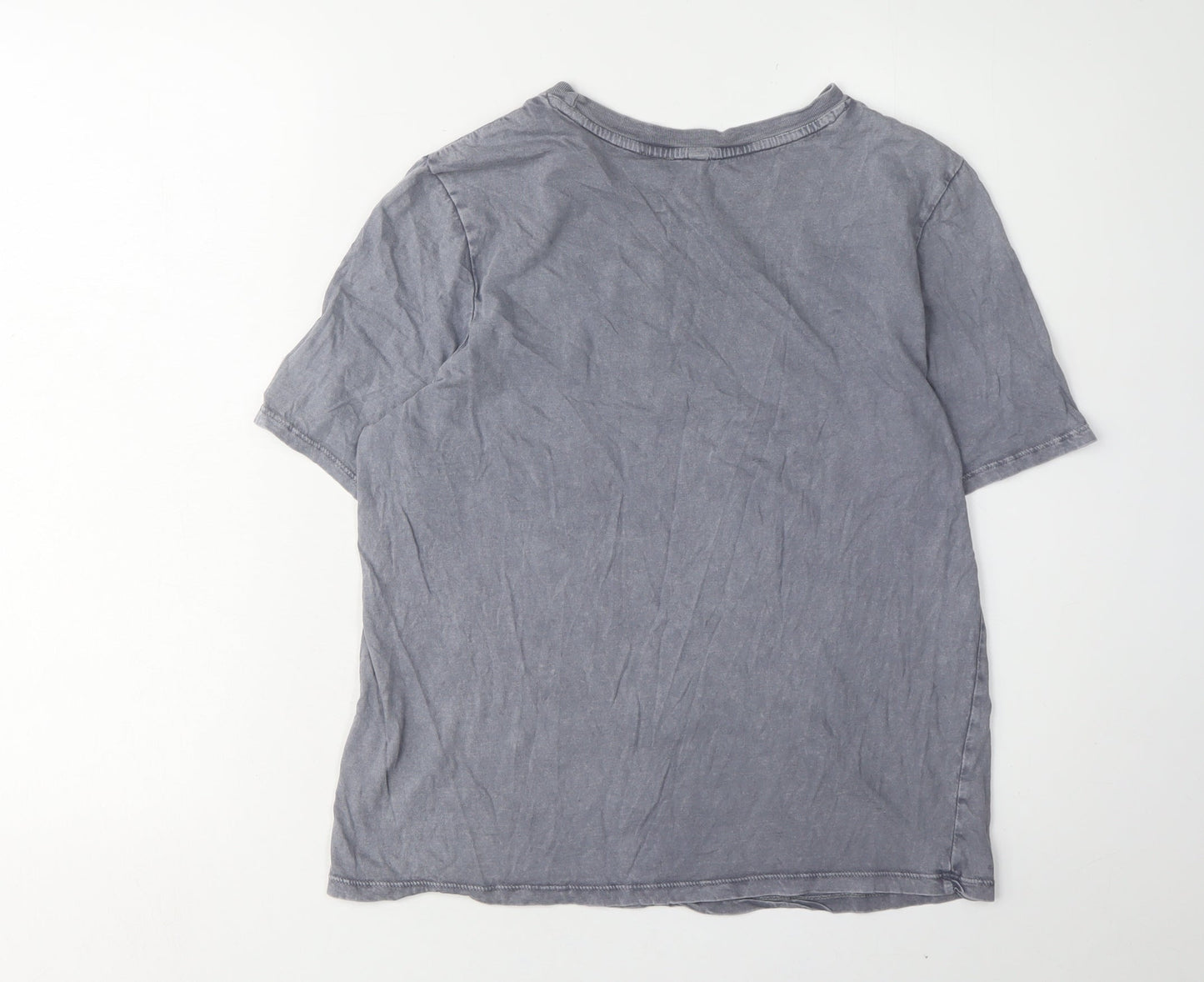 Unisex Adults UK Size XS H&M Grey Basic T-Shirt