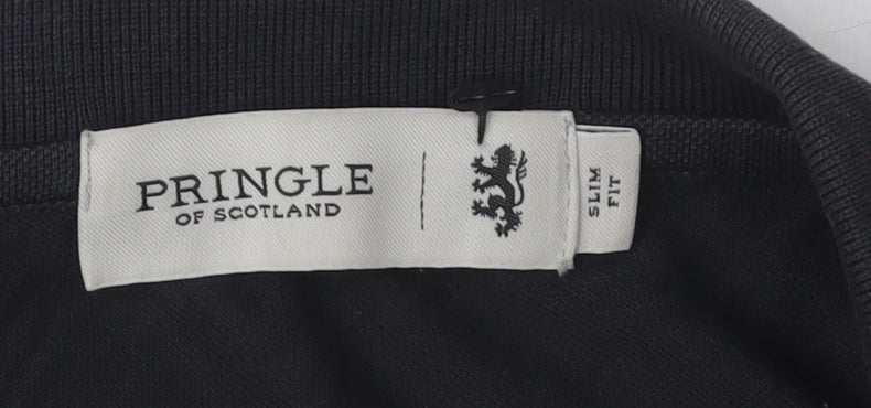 Pringle of Scotland Men's Black Slim Polo L