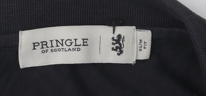 Pringle of Scotland Men's Black Slim Polo L