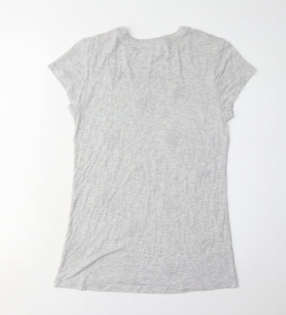 Jaeger Women's Grey Sequin Polka Dot T-Shirt S