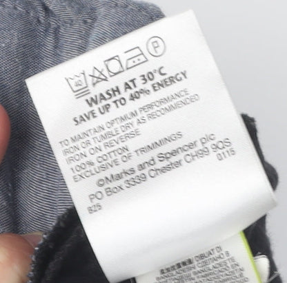 Marks and Spencer Men's Black Corduroy Trousers Size L