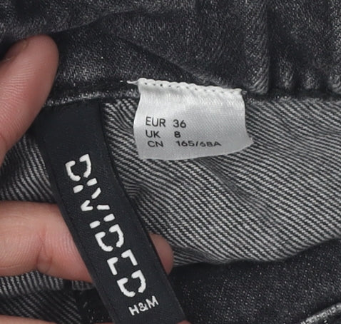 H&M Women's Black Distressed Denim Cut-Off Shorts