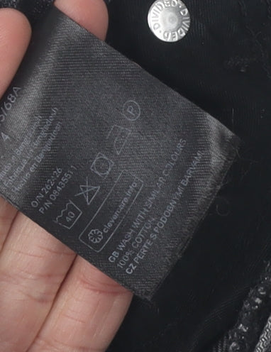 H&M Women's Black Distressed Denim Cut-Off Shorts