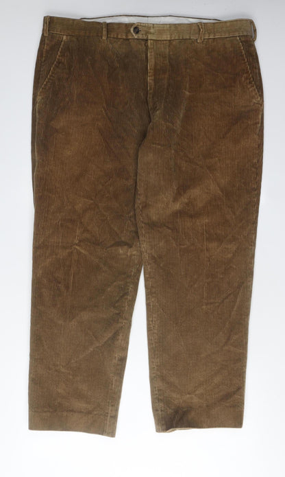 Gurteen Men's Brown Corduroy Trousers Size 42L