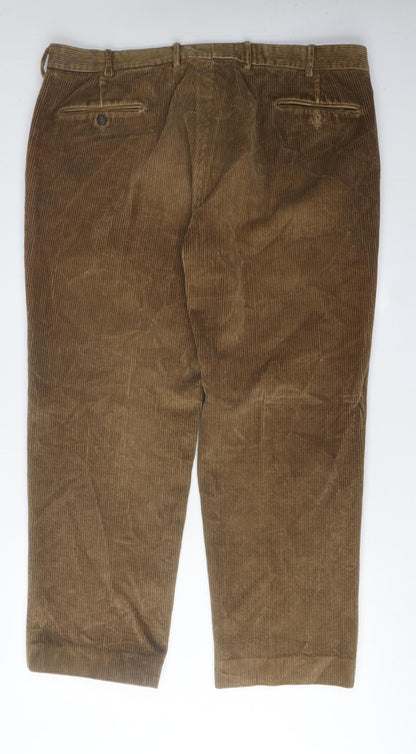 Gurteen Men's Brown Corduroy Trousers Size 42L
