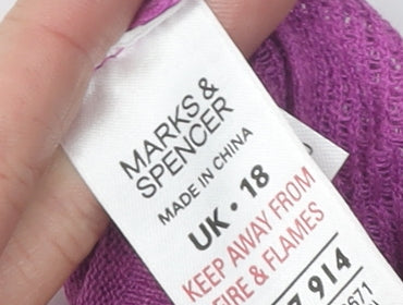 Womens UK Size 18 Marks and Spencer Purple Cardigan Jumper