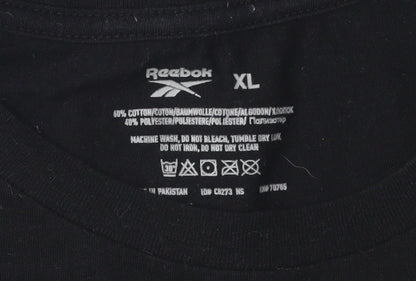 Reebok Men's XL Black Crew Neck T-Shirt