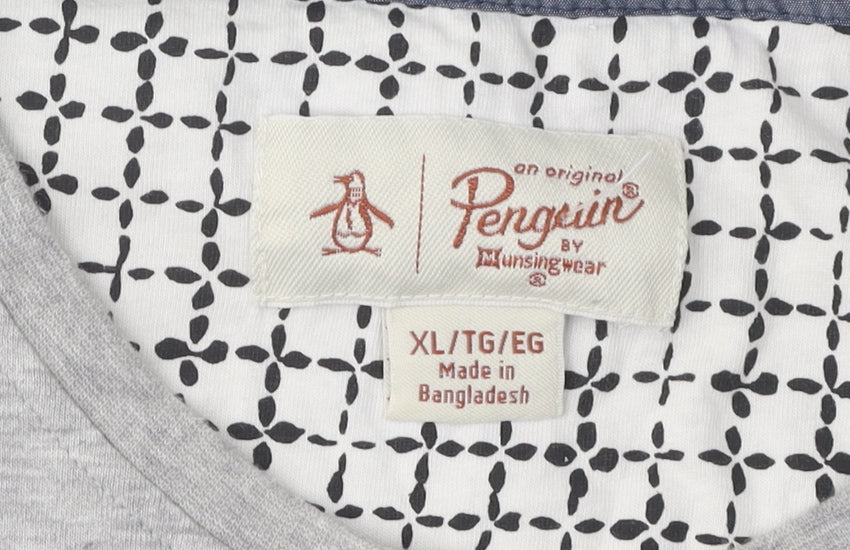 Original Penguin Men's Grey XL T-Shirt with Pocket