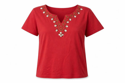 Womens UK Size L EWM Pure Classics Red  Blouse