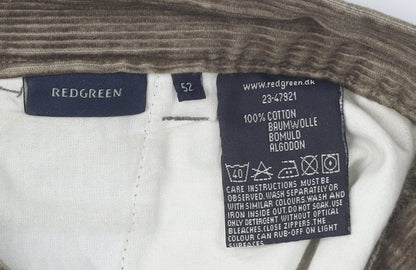 Redgreen Men's Brown Corduroy Trousers Size 52