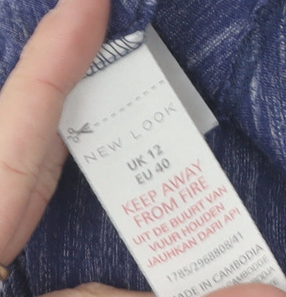 New Look Women's Blue Basic Tank Top - Size 12, Scoop Neck