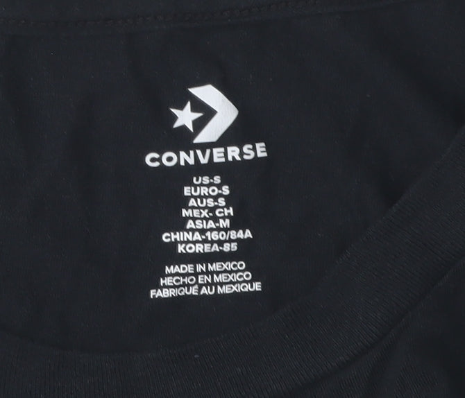 Converse Unisex Kids Black Graphic T-Shirt S