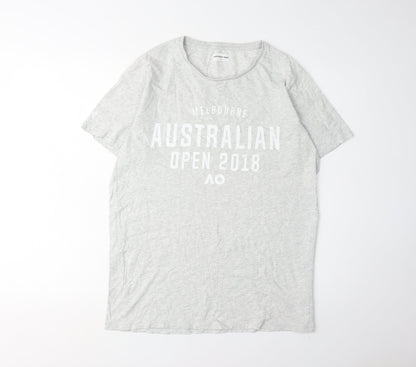Australian Open Grey Sports T-Shirt M Casual Graphic