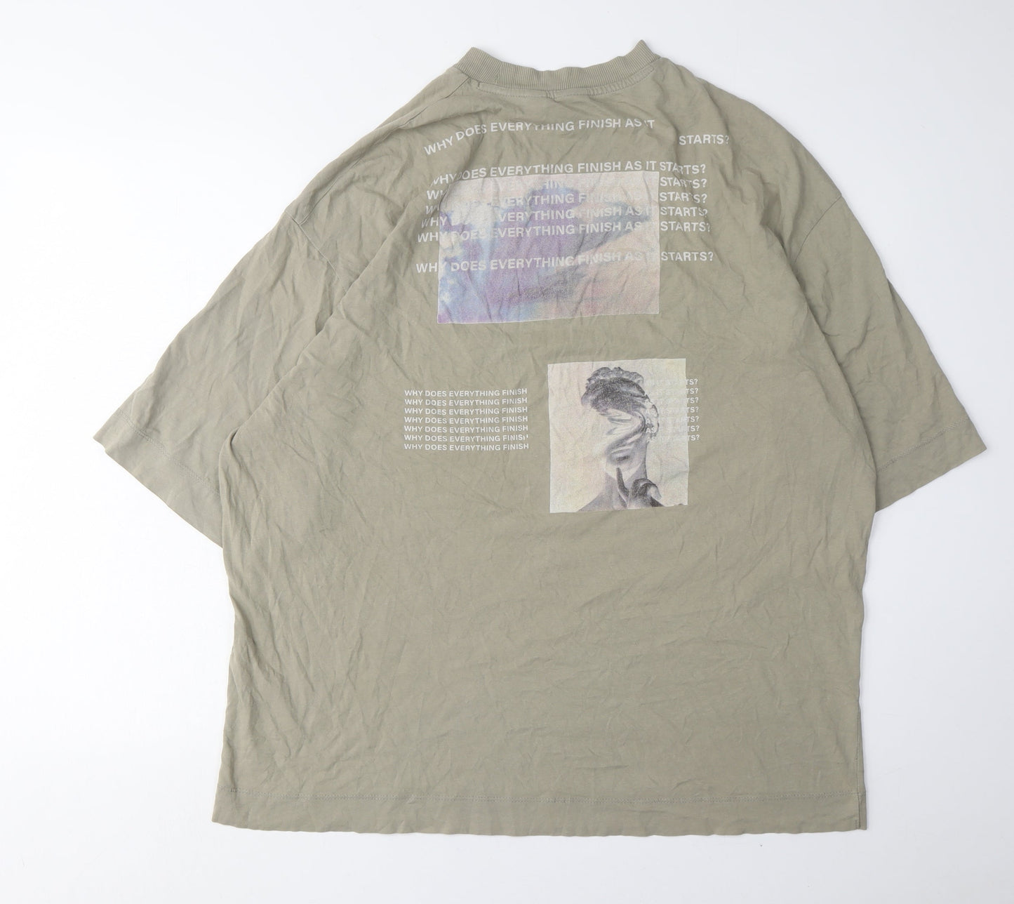 Mens UK Size 36 COLLUSION Green  T-Shirt