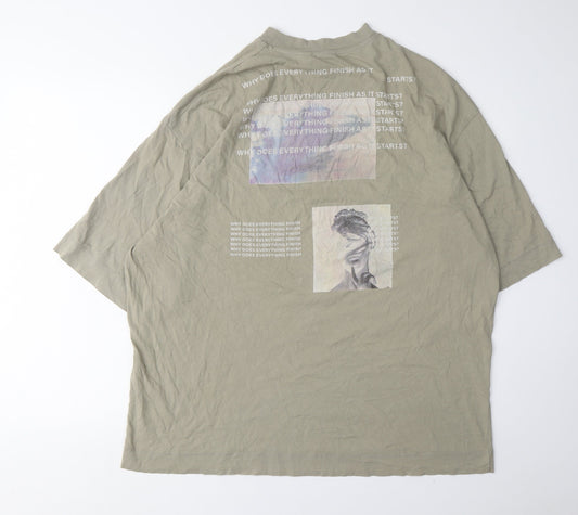 Mens UK Size 36 COLLUSION Green  T-Shirt