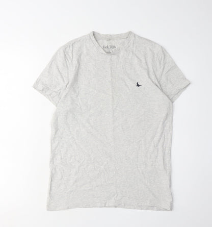 Jack Wills Men's XS Grey Cotton Crew Neck T-Shirt