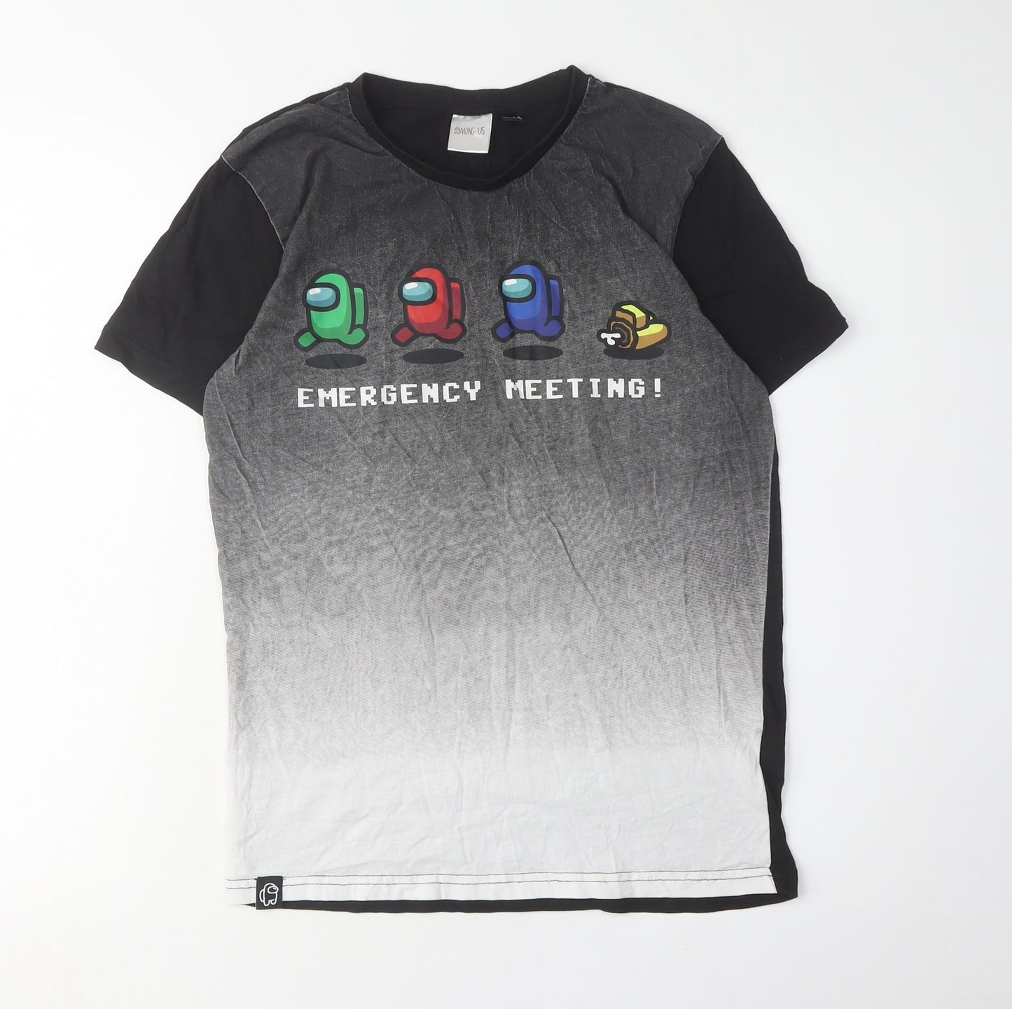 Among Us Black Boys' T-Shirt Age 13-14 - Casual Cotton Game Tee