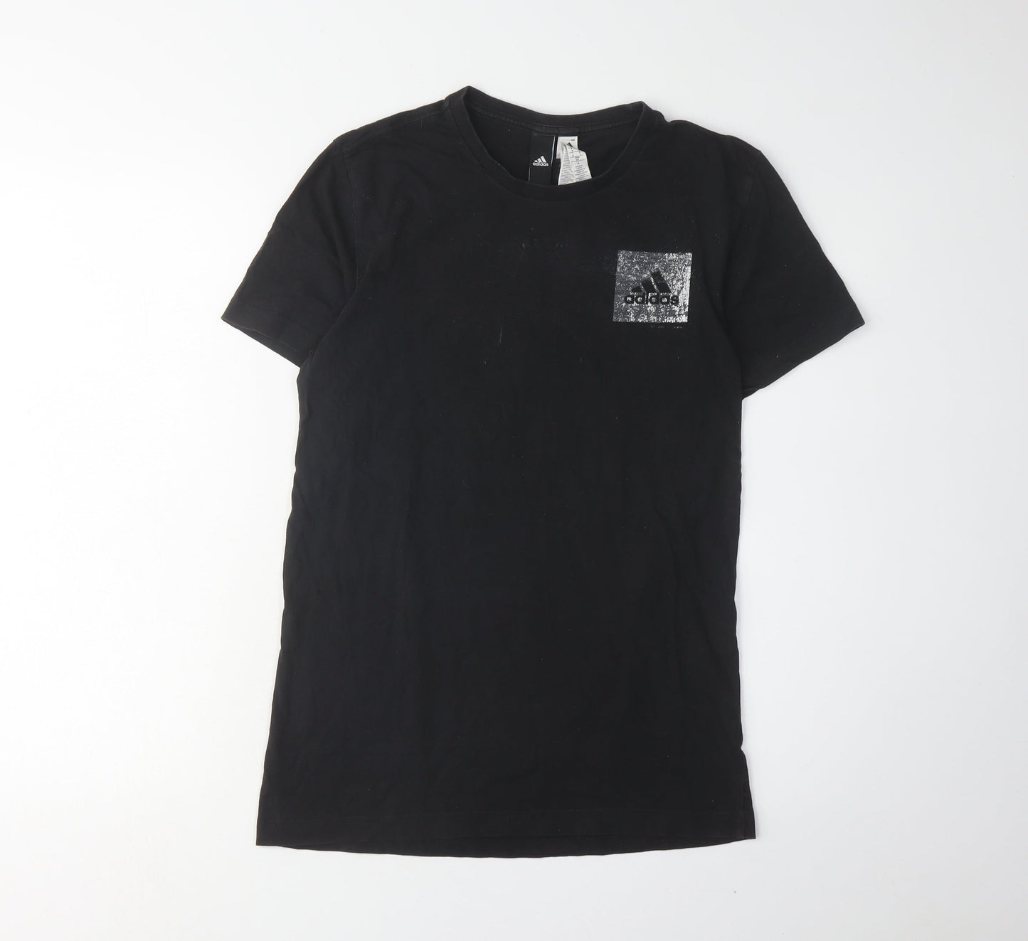 Adidas Men's Black Cotton Logo T-Shirt Size S