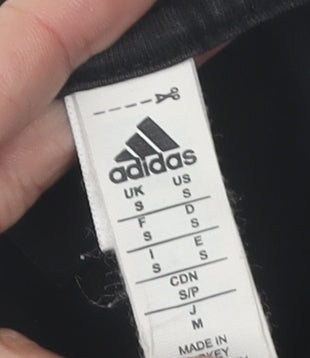 Adidas Men's Black Cotton Logo T-Shirt Size S