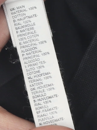 Adidas Men's Black Cotton Logo T-Shirt Size S