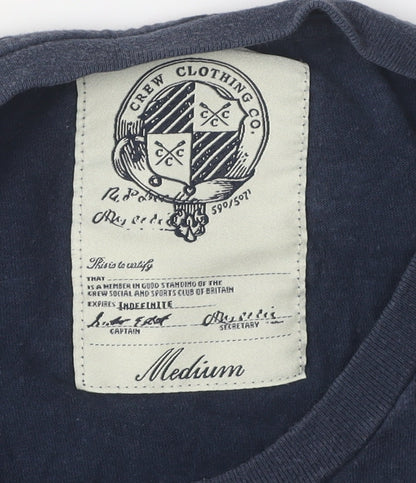 Mens UK Size M Crew Clothing Co. Blue  T-Shirt