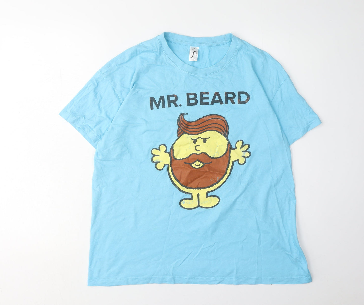 SOL'S Men's Blue Graphic Print T-Shirt, Size M