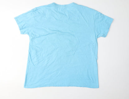 SOL'S Men's Blue Graphic Print T-Shirt, Size M