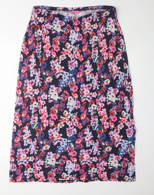 Joules Women's Floral Midi Skirt Multicoloured Size 16