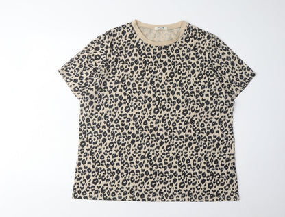 Womens UK Size 2XL Blooming Jelly Beige  T-Shirt