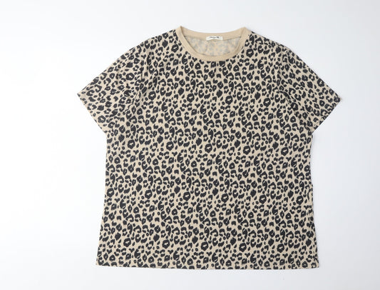 Womens UK Size 2XL Blooming Jelly Beige  T-Shirt