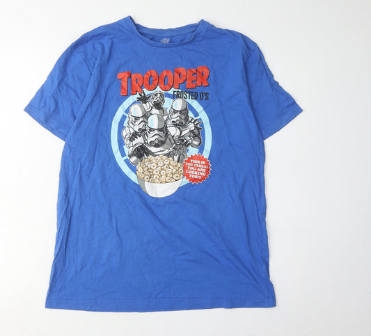 Star Wars Men's Blue Graphic T-Shirt L