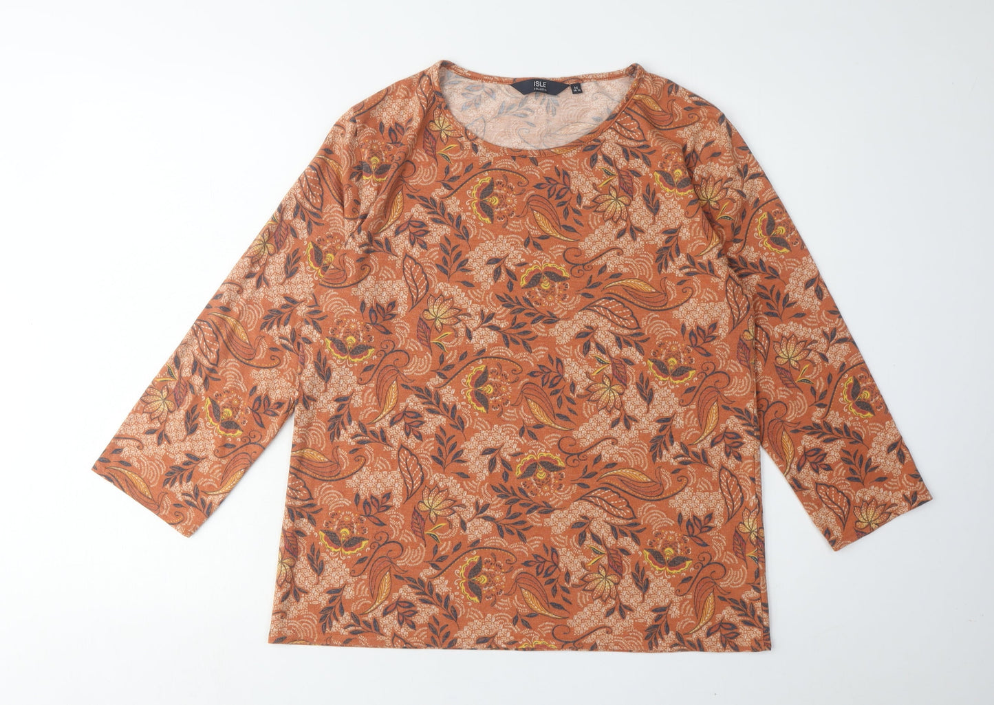 Womens UK Size M ISLE Multicoloured Basic Blouse