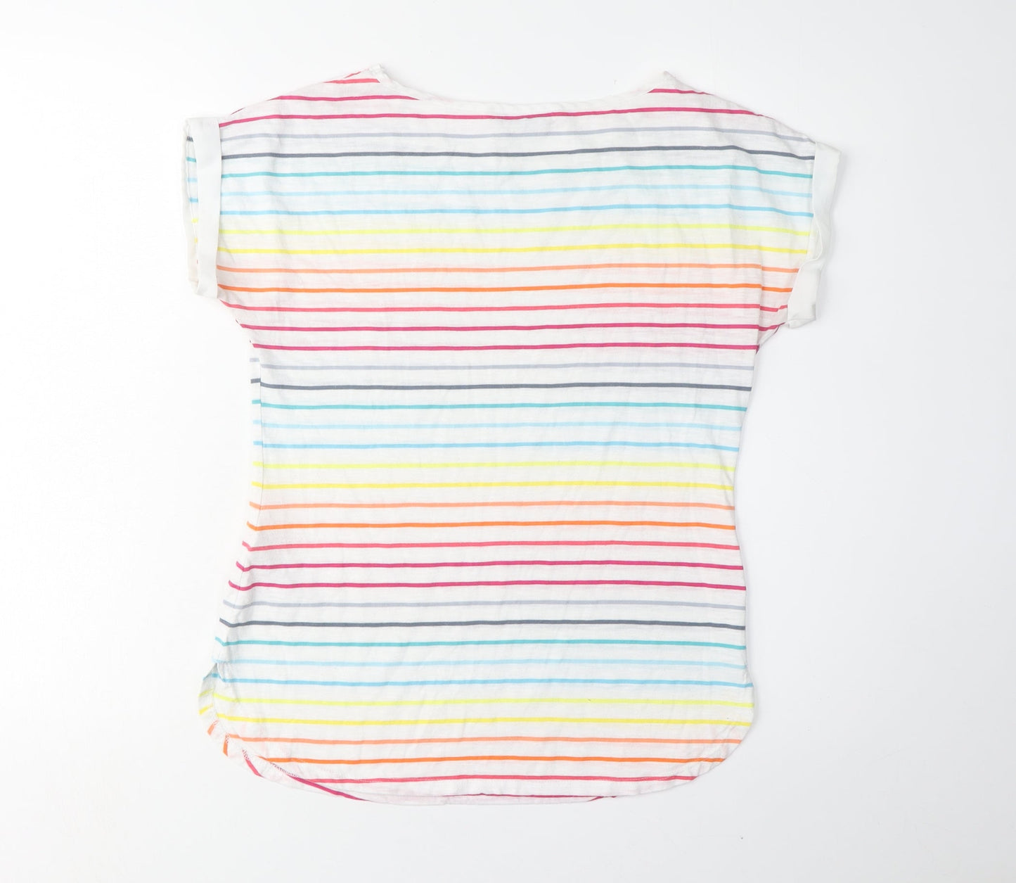 Womens UK Size XS Oasis Multicoloured Basic T-Shirt