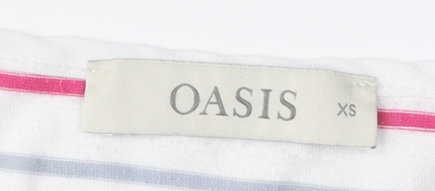 Womens UK Size XS Oasis Multicoloured Basic T-Shirt