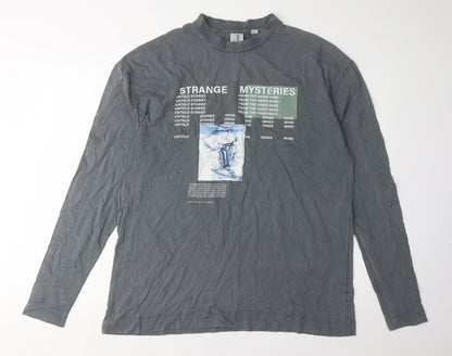 Unisex Adults UK Size 10 COLLUSION Grey  T-Shirt