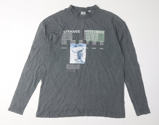 Unisex Adults UK Size 10 COLLUSION Grey  T-Shirt