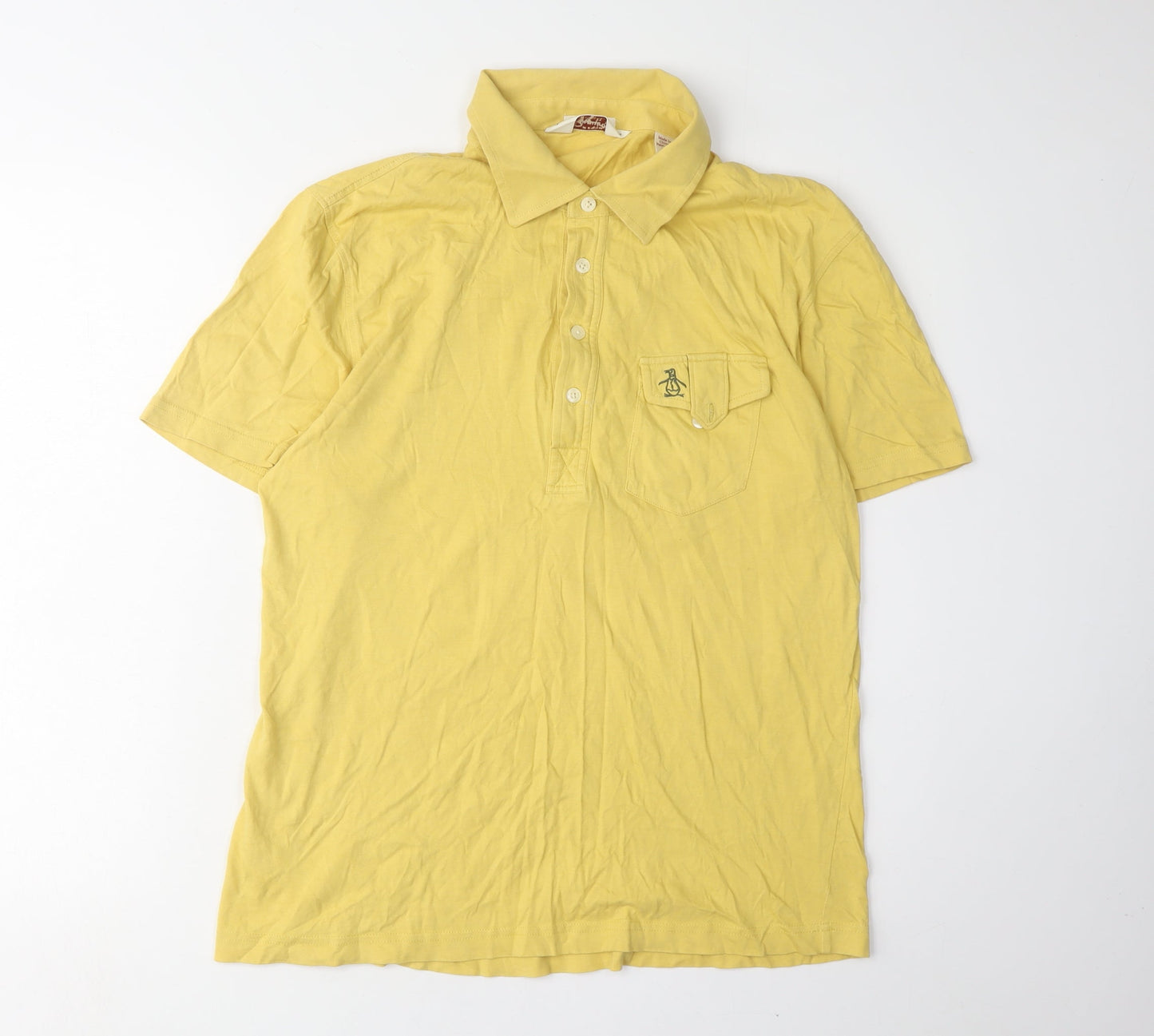 Original Penguin Men's Yellow Classic Polo Shirt M
