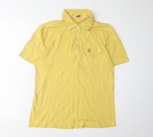 Original Penguin Men's Yellow Classic Polo Shirt M