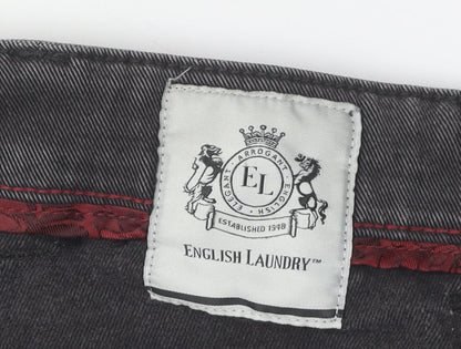 English Laundry Men's Black Jeans 40X34 Mid Rise