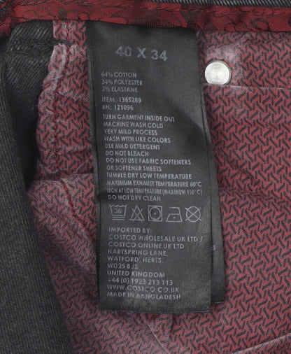 English Laundry Men's Black Jeans 40X34 Mid Rise