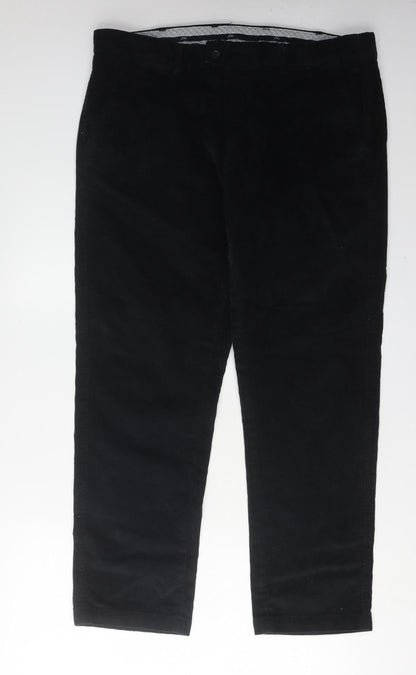 Samuel Windsor Men's Black Corduroy Trousers 38S